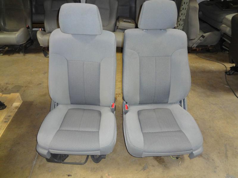 2007 2008 2009 toyota tundra  front seats pair grey cloth with  air bags