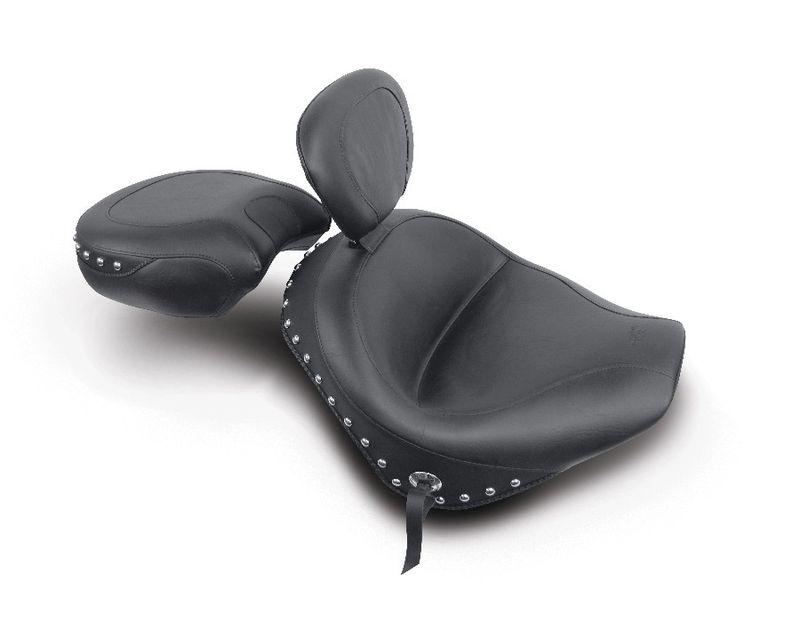 Mustang 2-piece wide touring studded seat with dbr 02-09 honda vtx1300 retro s t