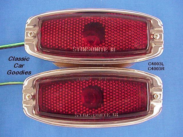 1941-1948 chevy tail lights (2) 1942 1946 1947 glass