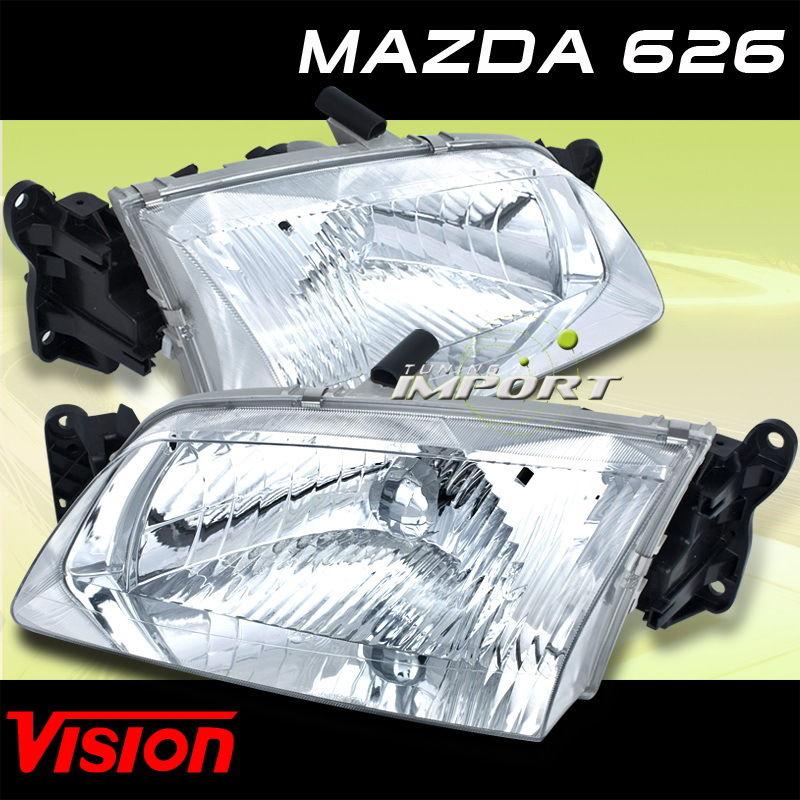 Mazda 2000-2002 626 replacement pair lh+rh headlight headlights lamps assembly