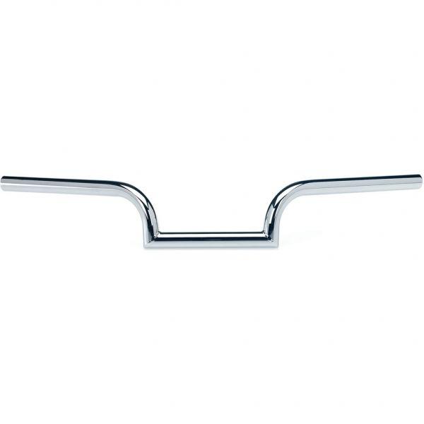 Biltwell chrome smooth 1" mustache handlebars for harley dyna sportster softail