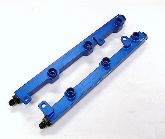 Obx blue aluminum fuel injection rails 03-06 350z infiniti g35 vq35de