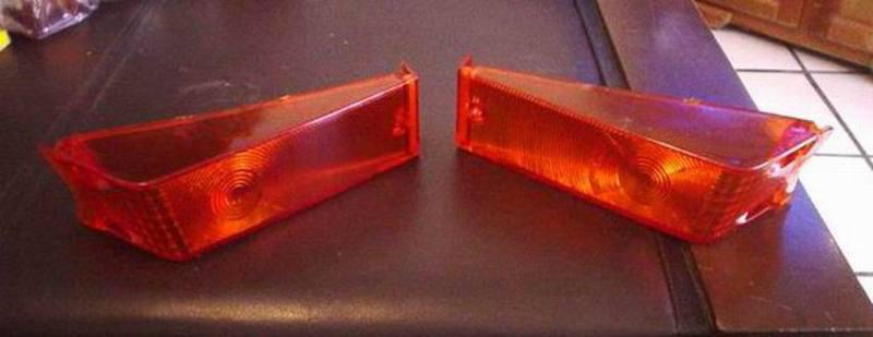 1970 - 1972 ford f150 pick up turn signal lenses amber pair reproductions 172f