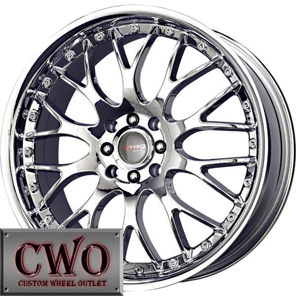 18 chrome drag dr-19 wheels rims 5x120 5 lug cts bmw 1 3 series acura tl rl gto