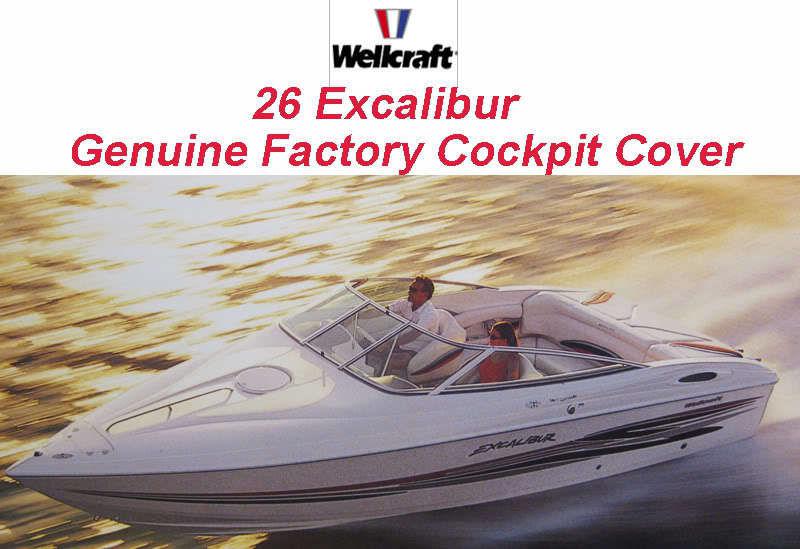 Wellcraft excalibur 26 2002 cockpit cover navy blue factory oem canvas