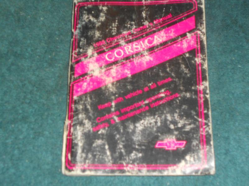 1988 chevrolet corsica owners manual / original guide book!