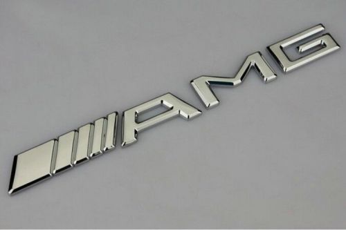 Mercedes car sticker new metal emblem 3d badge decal m benz amg silver