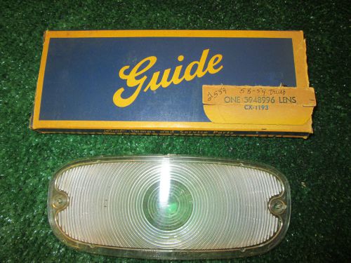 1958-59 chevrolet p/u parking light lens nos, plastic