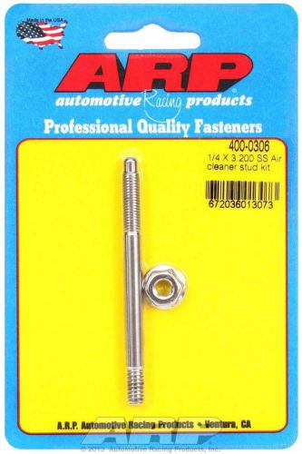 Arp air cleaner stud 1/4-20 in thread 3.200 in long polished p/n 400-0306