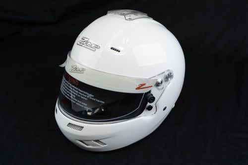 New zamp racing helmet medium white sa2010 rz-55 full face