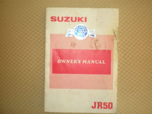 Suzuki owner&#039;s manual  jr50
