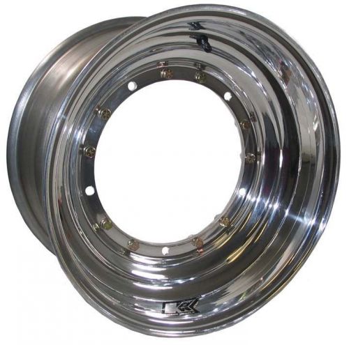 Keizer aluminum wheel,15 bolt direct mount midget,13x8&#034;,4&#034;,polished,usac,powri