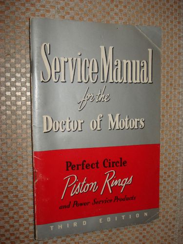 1950&#039;s perfect circle piston rings service manual shop book chevy ford dodge