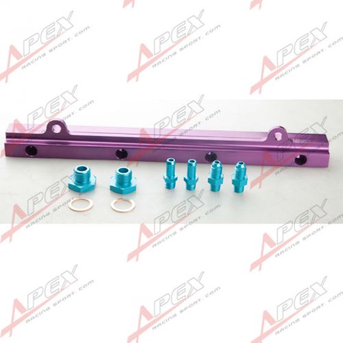 Genuine high flow fule rail kits for mitsubishi 4g93 cnc billet aluminu purple