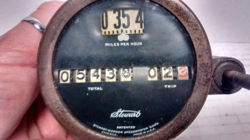 Vintage stewart-warner speedometer cor&#039;n gauge chicago usa