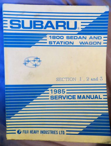 1985 subaru section 1 2 3 automotive self repair manual 1800 sedan station wagon