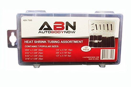 Abn 127 piece heat shrink wire wrap cable sleeve tubing sets assorted sizes