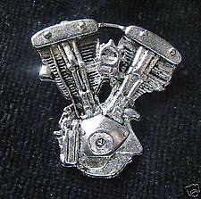 Harley-davidson shovelhead highly detailed motor pin