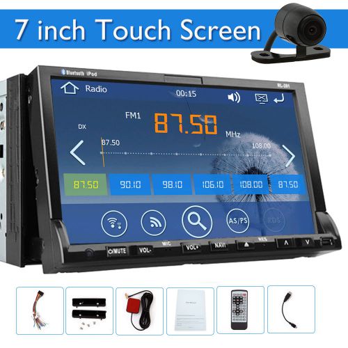 Car dvd player mp3 gps system stereo touch screen hd receiver mp4 in dash+camera