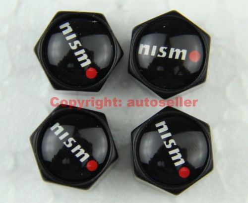 4pcs nismo metal wheel tire valve stems caps for nissan