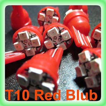 10pcs red t10 194 168 w5w 3528 4leds smd led door signals tail light r41