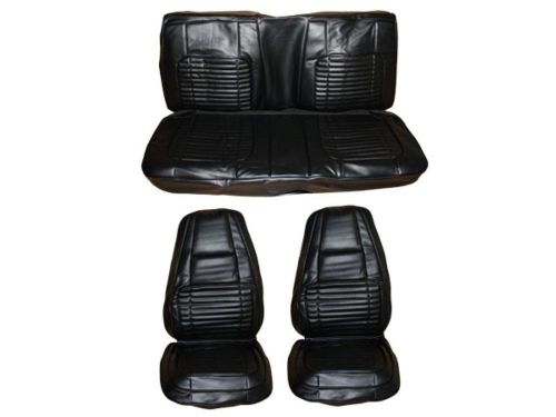 Pg classic 7703-buk-100 1970 charger 500,r/t front bucket seat cover set(black)