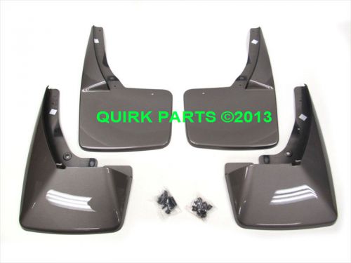 2011-2014 chevy gmc cadillac mocha steel front &amp; rear set of molded splash guard
