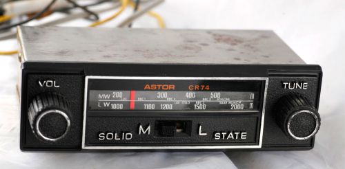 Vintage solid state astor cr74 car radio