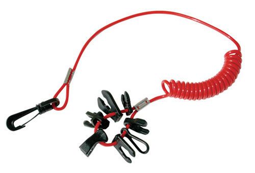 Boat kill switch keys with lanyard