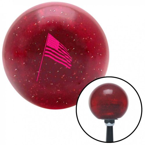 Pink american flag pole red metal flake shift knob with 16mm x 1.5 insertshift