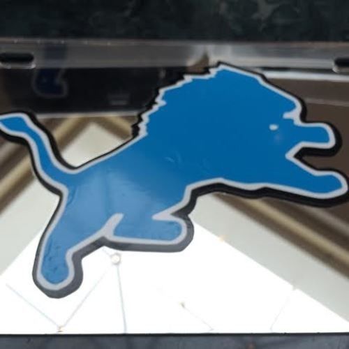Nfl - acrylic detroit lions license plate