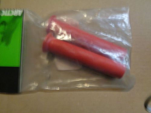 New genuine arctic cat pair of 5.60&#034; red handlebar grips for all snowmobiles