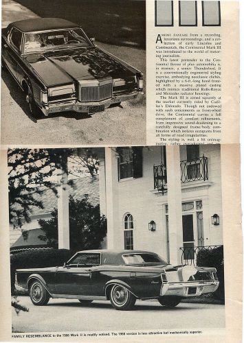 1968 lincoln continental mark iii 4 pg article