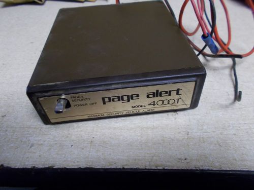 Page alert 4000t vintage maximum security vehicle alarm *free shipping*