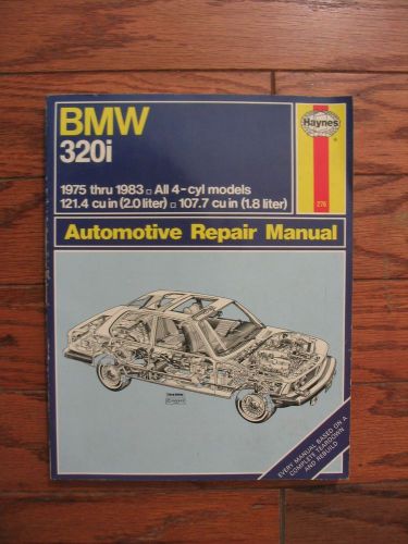 Haynes bmw 320i automotive repair manual..1975-1983..no. 276..vg..216pgs.