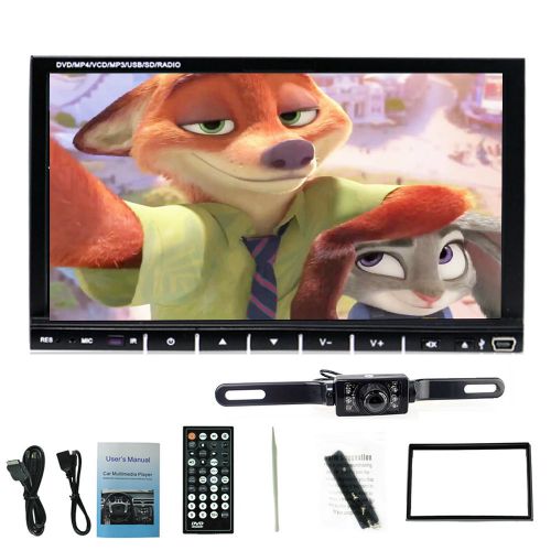 Tv+in dash car video 7&#034; dvd player tv fm/am/rds double din stereo ipod bt camera