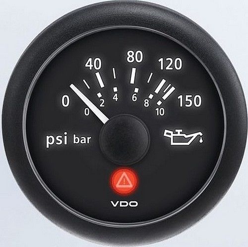 Vdo a2c53413141-k2 oil pressure 150 psi / 10 bar metric kit - viewline onyx