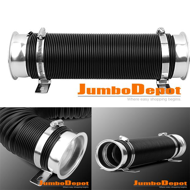Universal silver black turbo multi flexible cold air intake inlet hose pipe new