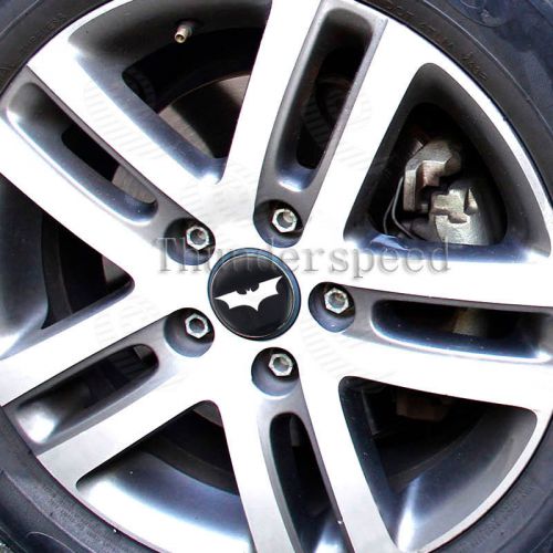 12pc 60mm batman car steering tire wheel center caps hub 3d sticker cover emblem