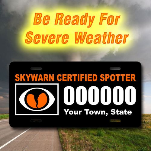 Skywarn license plate - amateur ham radio custom call sign - free shipping