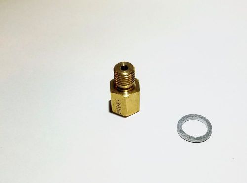 Oil/fuel/water pressure - metric adapter 1/8” npt to m10 metric thread