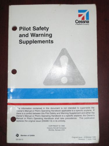 Cessna pilot safety and warning supplements 1998 paperback