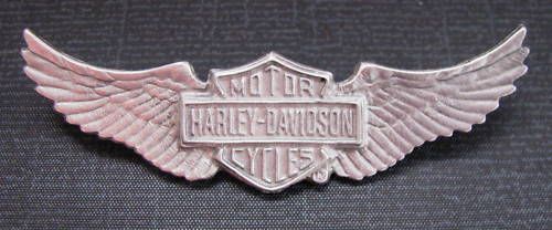 Harley-davidson motorcycle wing bar &amp; sheild vest pin
