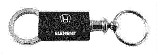 Honda kc3718-ele-blk element black anodized aluminum valet keychain/key fob engr