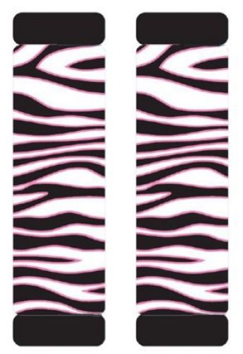 White zebra animal print safari w/ black stripes &amp; pink trim car truck suv seat