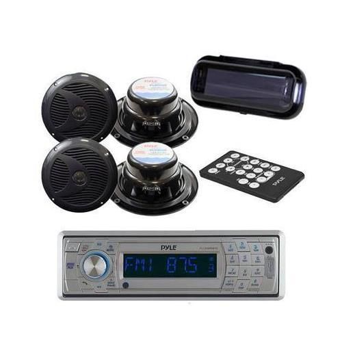 New marine boat am/fm cd/mp3/sd/usb player wireless bluetooth /cover 4 speakers