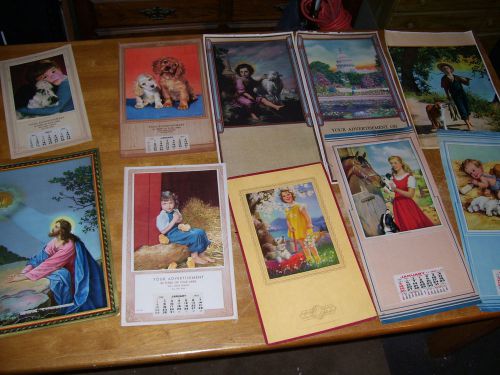 Salesman samples calendars 1941 1947 1951 1950 1963