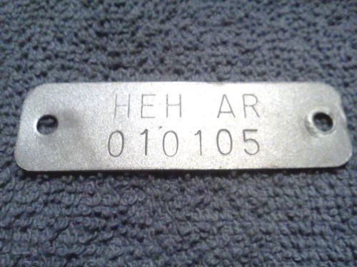 1966 ford fairlane comet 390 toploader 4 speed transmission id tag heh-ar