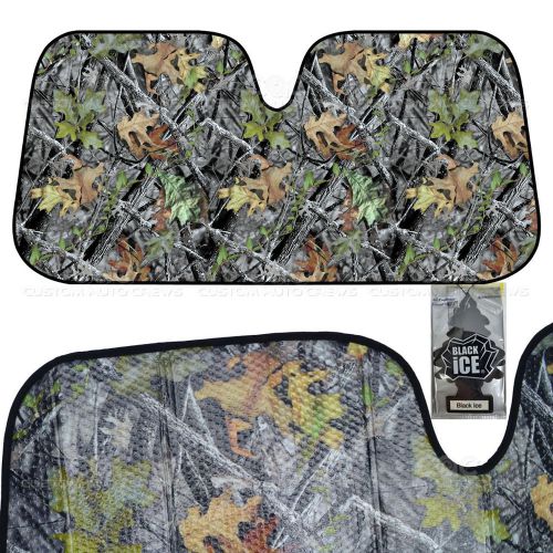 Green 1 pc reversible camouflage bdk sun shade w/ littletree blackice for cars