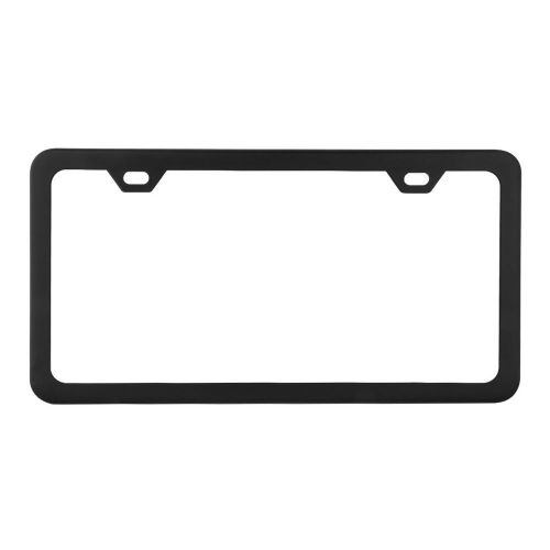 Grand general 60402 matte black powder coated license plate frame with 2 holes